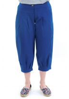 Pantacourt bouffant femme bleu royal zoom