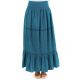Jupe longue boheme bleu petrole zoom