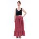 Jupe longue romantique dentelle framboise face