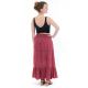 Jupe longue romantique dentelle framboise