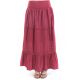 Jupe longue romantique dentelle framboise zoom