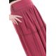 Jupe longue romantique dentelle framboise