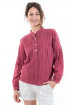 Blouse chemisier dos original dentelle face