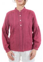 Blouse chemisier dos original dentelle zoom