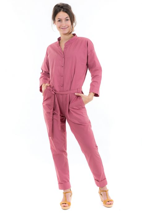 Combi pantalon saharienne brique rose face