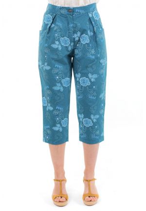 Pantacourt bermuda carotte femme Drita zoom