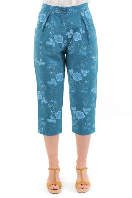 Pantacourt bermuda carotte femme Drita zoom