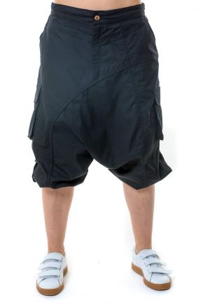 Bermuda sarouel cargo black Milhan zoom