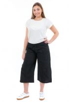 Pantalon raccourci pantacourt hybride noir face