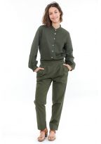 Pantalon carotte femme army chic face