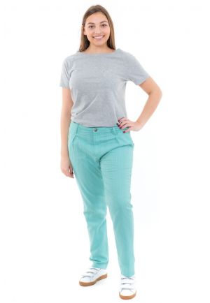 Pantalon carotte broderies femme Fresh face