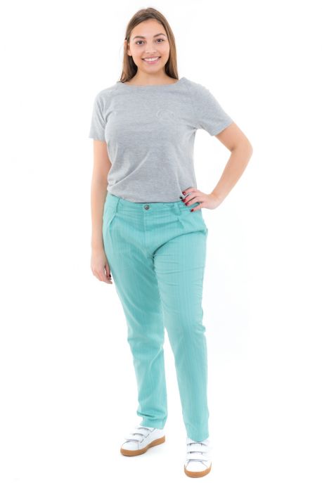 Pantalon carotte broderies femme Fresh face