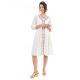 Robe midi ethnique romantique broderies face