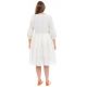 Robe midi ethnique romantique broderies