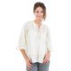 Blouse romantique dentelle et pampilles Ivory face