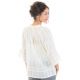Blouse romantique dentelle et pampilles Ivory