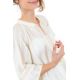 Blouse romantique dentelle et pampilles Ivory