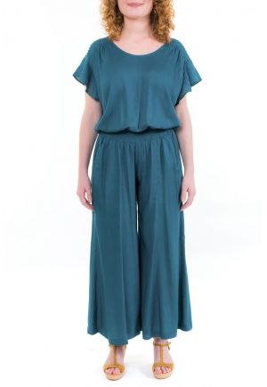 Combinaison pantalon fluide retro chic zoom