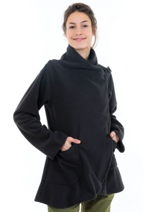 Veste longue polaire douce Bahiri face