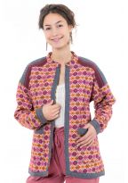 Veste femme broderies ethnic chic Kadahi face