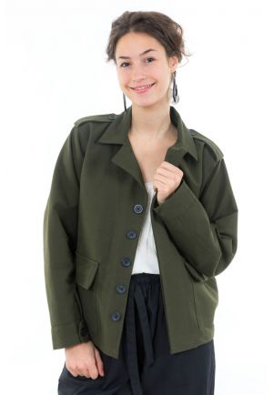 Veste femme kaki army chic Senah face