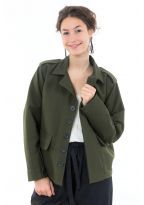 Veste femme kaki army chic Senah face