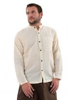 K55 Chemise coton léger nepalais - boutons noix de coco