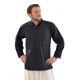 Chemise 3 boutons mao coton epais noir face