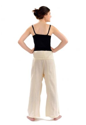 Pantalon pecheur Thai couleur creme