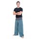 Pantalon Thai gris bleu
