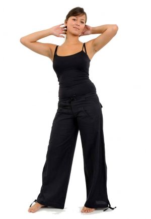 Pantalon hybride homme femme noir uni