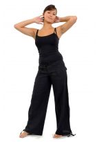 Pantalon hybride homme femme noir uni