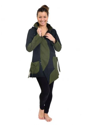 Veste ethnique Flox Noir et kaki 