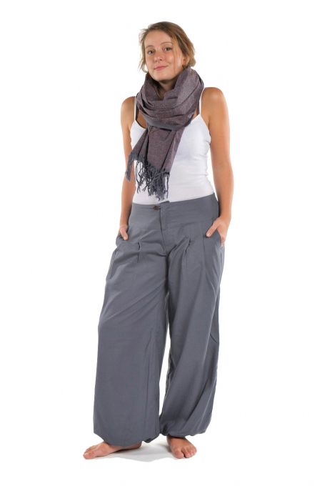 pantalon bouffant mixte kerman gris bleu