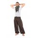 Pantalon sarouel elastique bouffant marron Elia