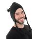 Bonnet laine douce du Nepal double polaire Noir