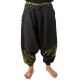 Sarouel homme ethnique noir kaki Nehuda