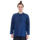 Chemise col mao homme bleu nuit Pio face