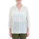 Blouse femme broderies et boutons nacre zoom