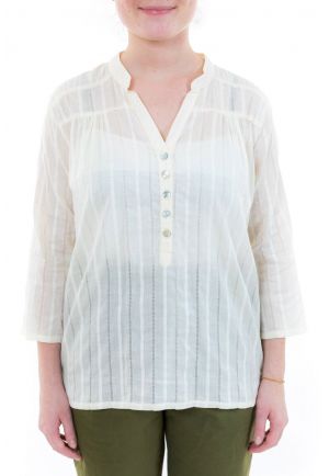 Blouse femme broderies et boutons nacre zoom
