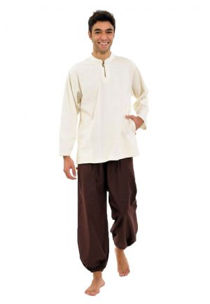 Chemise creme Gurung col mao
