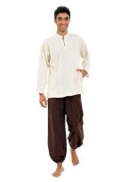 Chemise creme Gurung col mao
