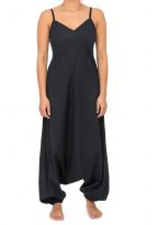 Combi sarouel femme ethnique imprime python noir gris