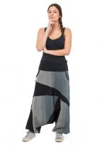Sarouel homme ethnic graphic noir gris Patanga