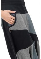Sarouel homme ethnic graphic noir gris Patanga