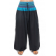 Pantalon sarouel femme indian chic sari turquoise et or