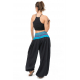 Pantalon sarouel femme indian chic sari turquoise et or