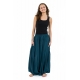 Saroual ethnique fourche extra basse façon jupe petrol blue Dhangadi