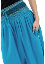 Pantalon sarouel baba cool chic turquoise sari brillant Manha