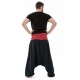 Sarouel grande taille elastique noir rouge Pataya personnalisable
